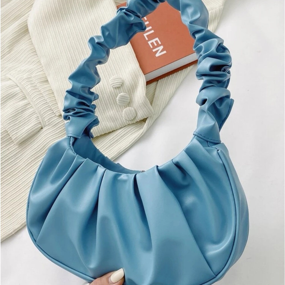 Blue Ruched Purse - Picture 2 of 4